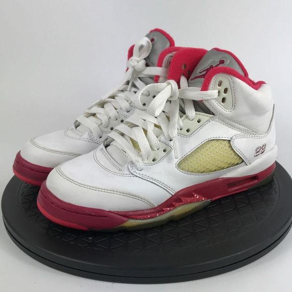 Jordan Shoes - Nike Air Jordan 5 Retro Scarlet Fire Red 440892-101 Women’s Size 6 (4.5Y)